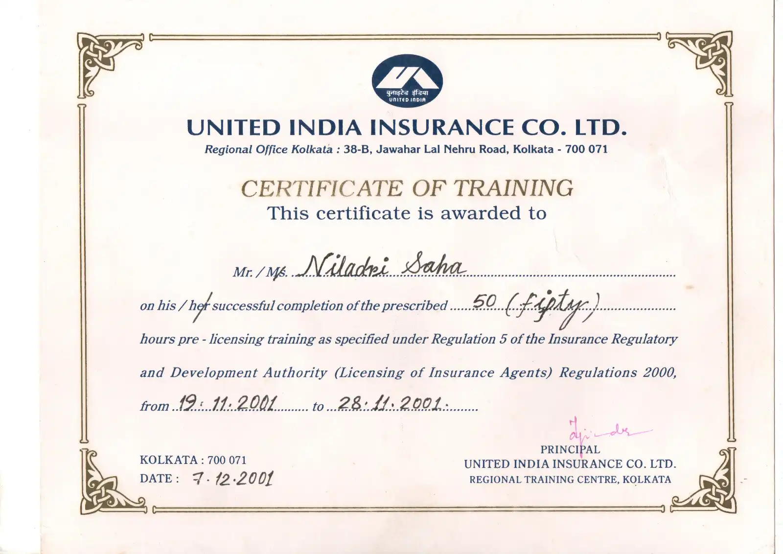 certificate 12
